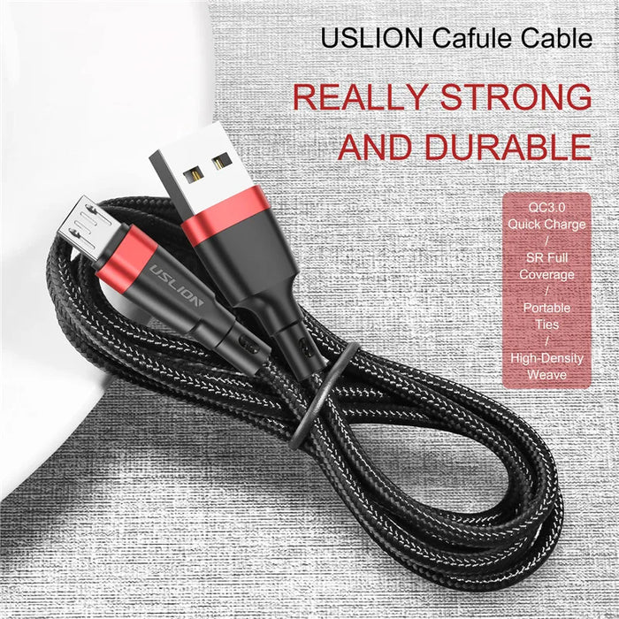 3A Fast Charge Usb Micro Cable For Samsung Xiaomi Android 3M