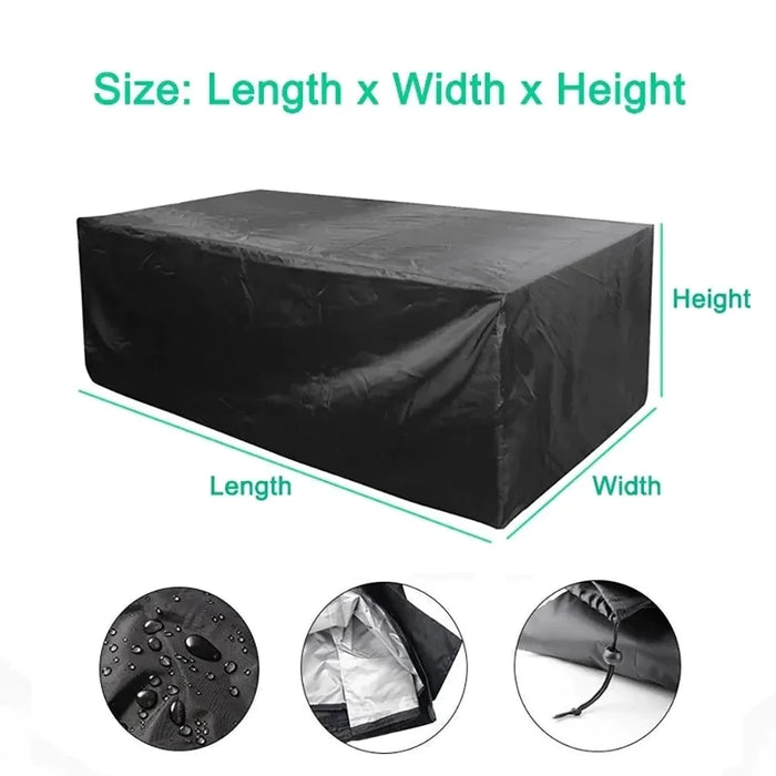 Outdoor patio Waterproof cover  garden furniture cover rain and snow chair cover sofa table and chair dust cover 38Size