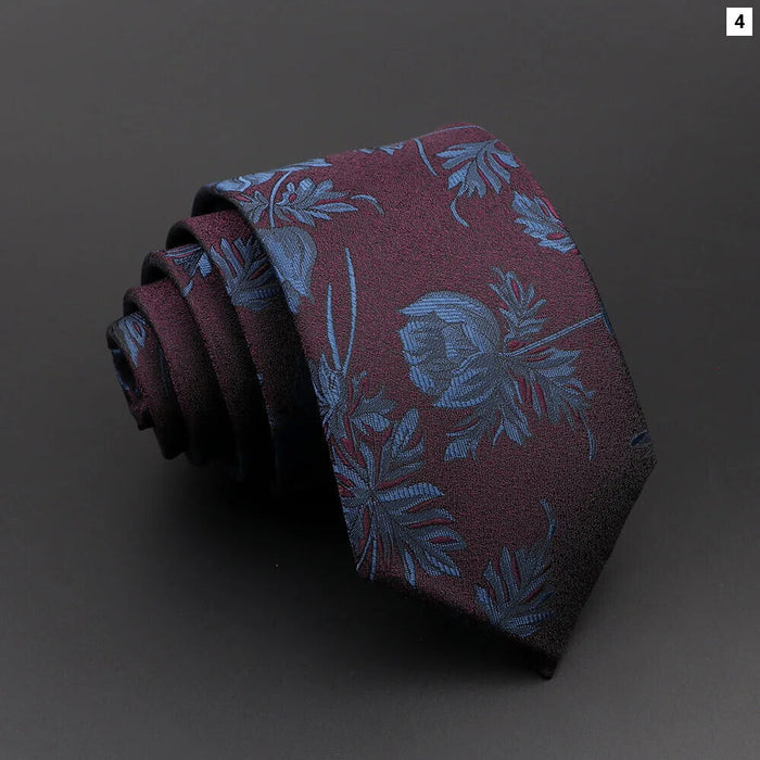 Floral Feather Tie For Weddings And Daily Wear