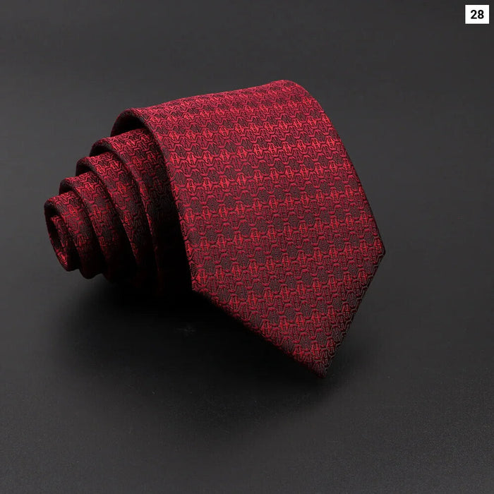 Classic Dots Neck Ties Red Blue 8Cm For Mens Business And Wedding Attire