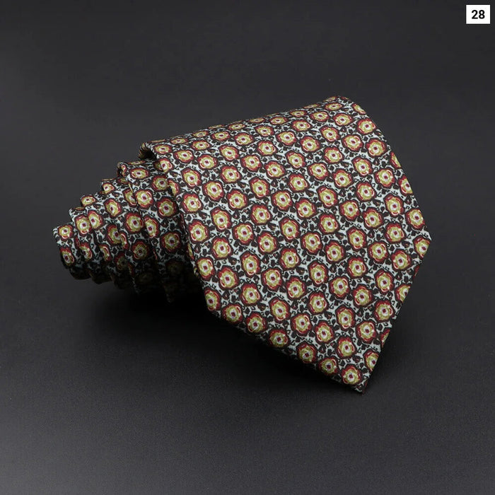 Floral Plaid Paisley Stripped Tie 9Cm Mens Fashion Necktie