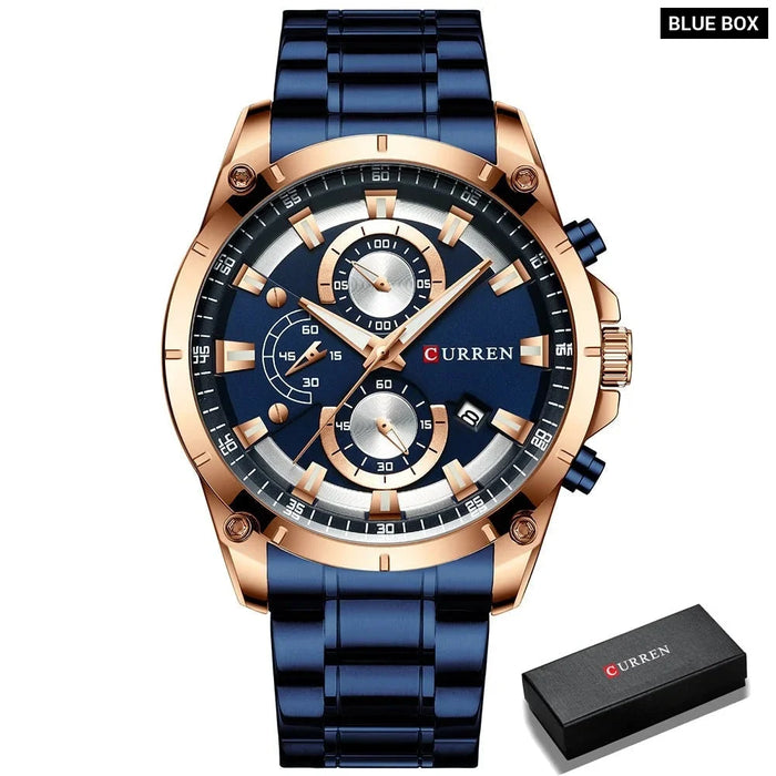 Gold Watches Men’s Quartz Wristwatch Fashion Sport