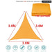 300d Triangle Shade Sail Light Orange Waterproof Polyester