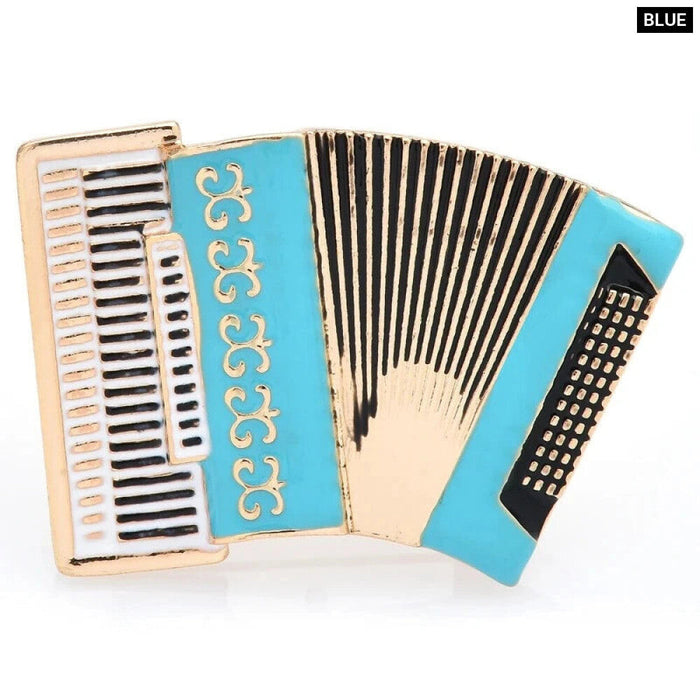 Accordion Music Brooch Pin Enamel Student Jewelry Gift