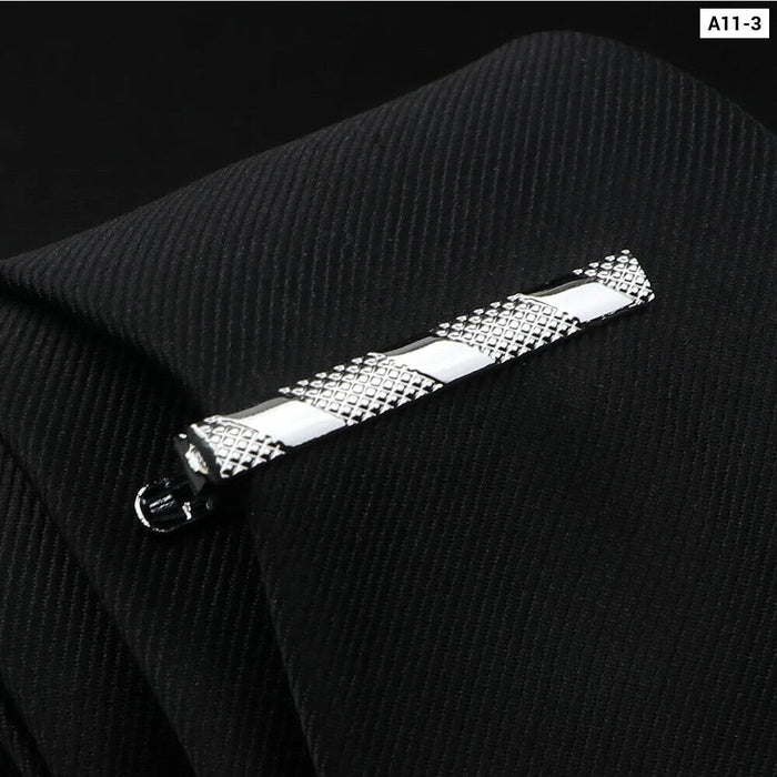 Stainless Steel Tie Clip Elegant Wedding Accessory