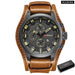 Military Sports Men Watch Quartz Date Clock Casual Leather