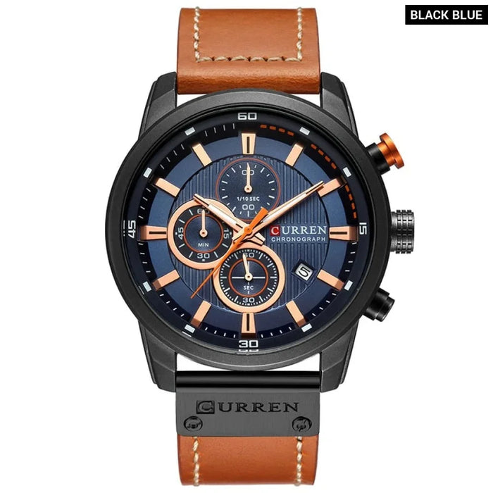 Fashion Date Quartz Men Watches Male Clock Chronograph Sport Mens Wrist Watch Hodinky