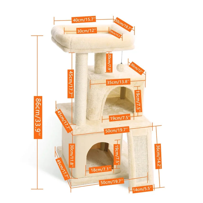 Multi Level Cat Tree Tower Scratching Post