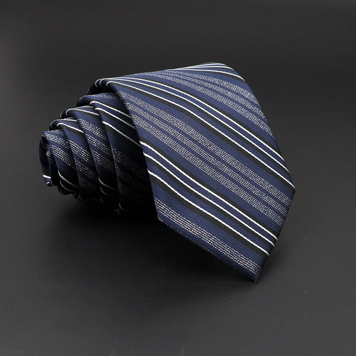 Mens Jacquard Striped Tie For Business Weddings And Daily Wear