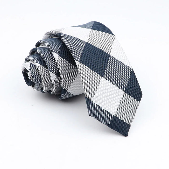 Classic Jacquard Plaid Neck Tie 6Cm Width