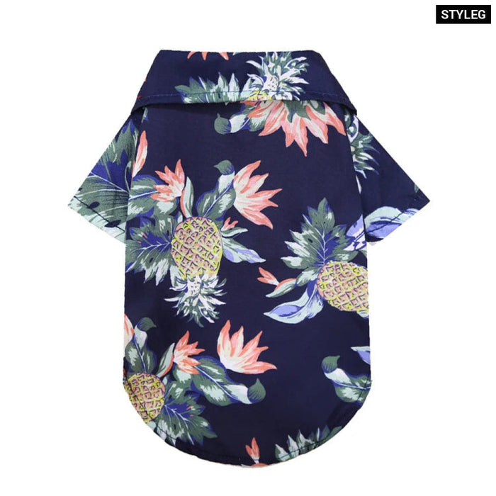 Floral Beach Shirt For Small Dogs