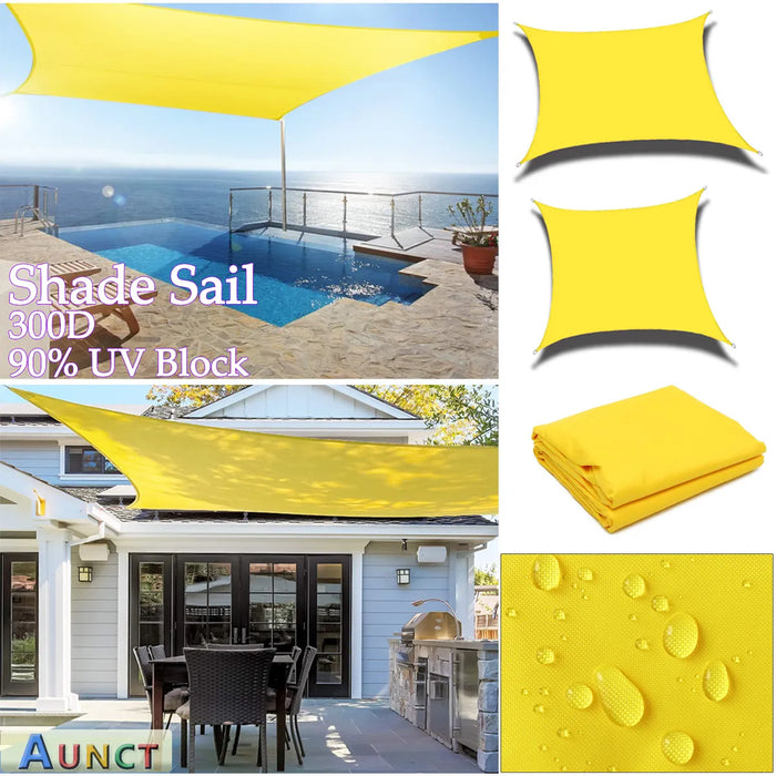 Waterproof Sun Shade Sail Square Rectangle Triangle Garden Terrace Canopy Swim Shade Yard Awnings