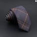 Handmade 6cm Mens Ties Classic Slim Striped Plaid Black