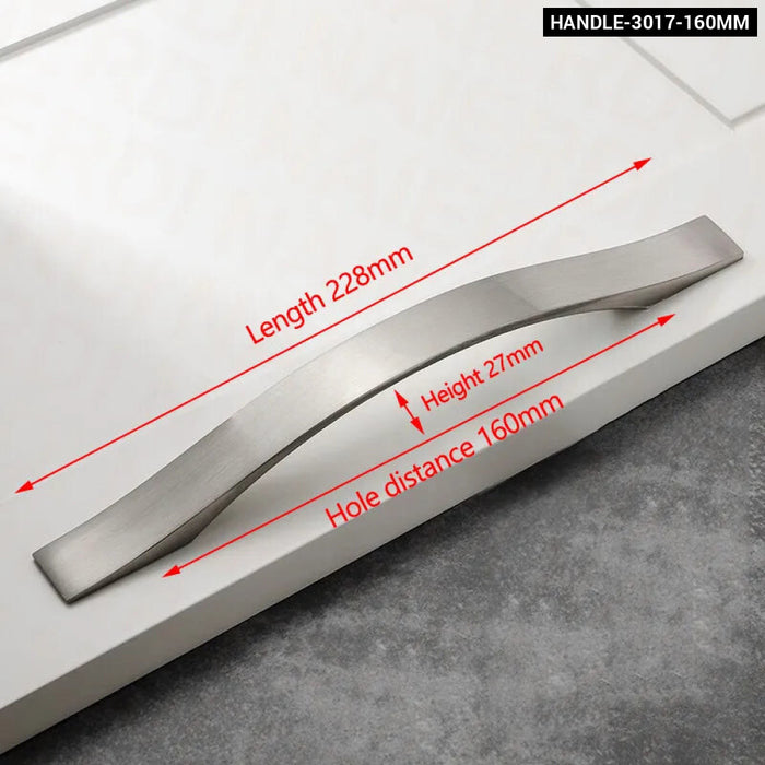 Modern Brushed Kitchen Cabinet Handles