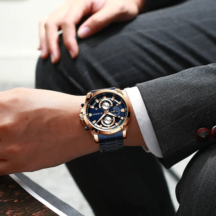 Gold Watches Men’s Quartz Wristwatch Fashion Sport