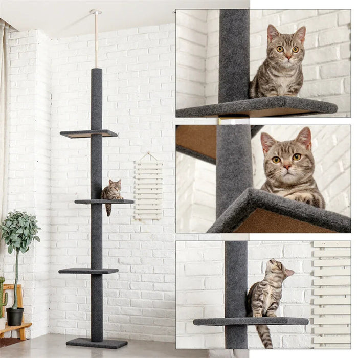 Adjustable Floor To Ceiling Cat Tree Scratching Post