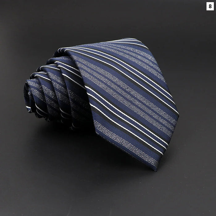 Mens Jacquard Striped Tie For Business Weddings And Daily Wear