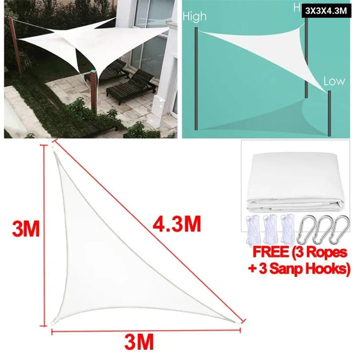 Waterproof Sun Shade Sail Square Rectangle Triangle Garden Terrace Awnings Swim Shade Yard Canopy