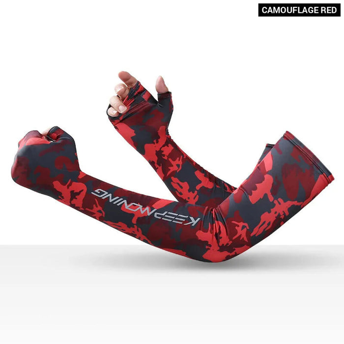 Camouflage Cycling Arm Sleeves For Sun Protection