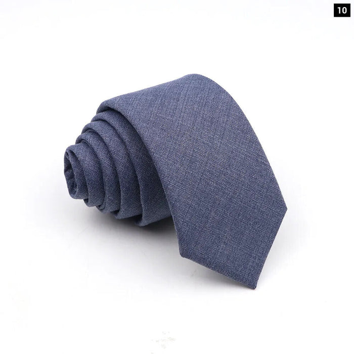 Mens Skinny Tie Wrinkle-Free Wedding Necktie In Pink Blue Or Grey