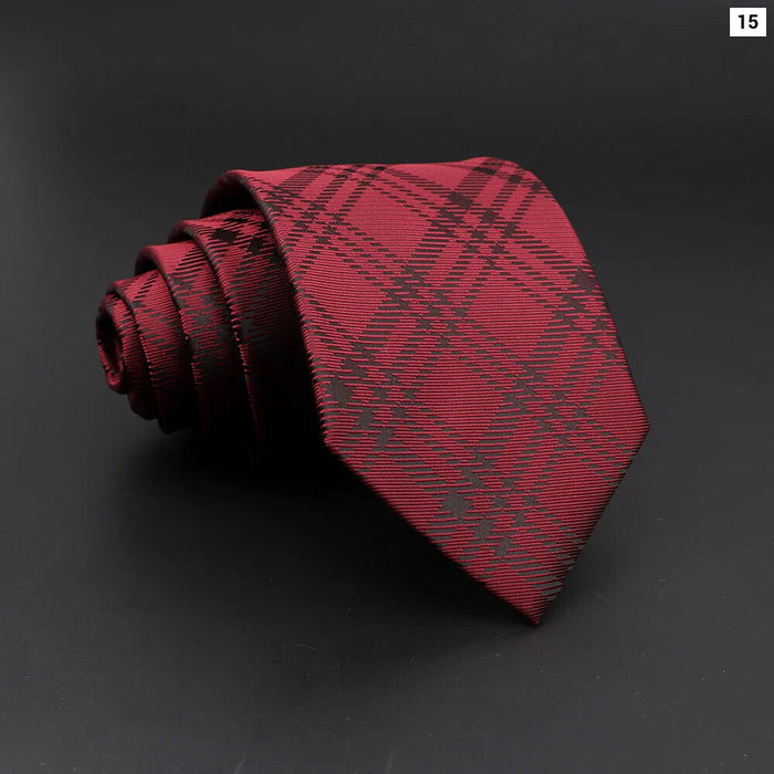 Mens Jacquard Striped Tie For Business Weddings And Daily Wear