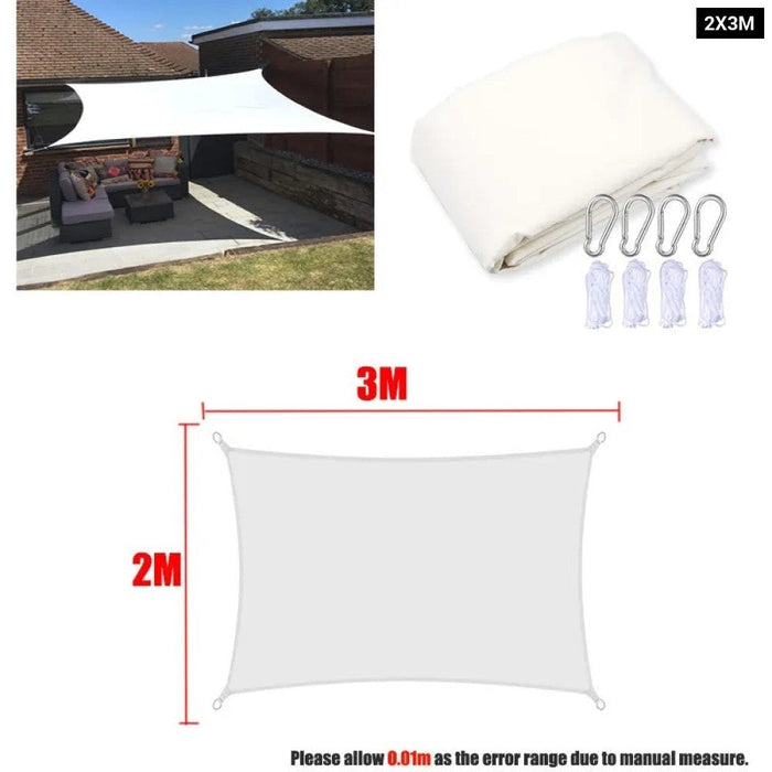 Waterproof Sun Shade Sail Square Rectangle Triangle Garden Terrace Awnings Swim Shade Yard Canopy