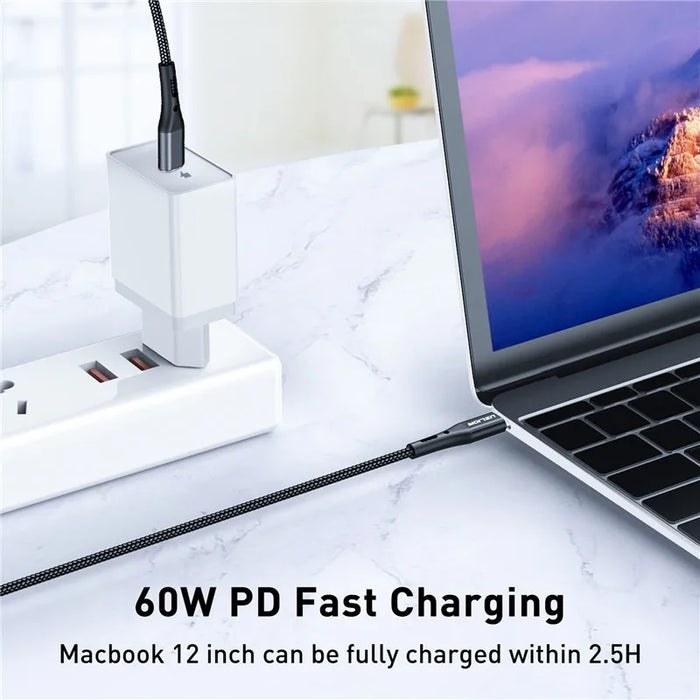 60W Usb C To Usb C Cable For Xiaomi Poco F3 Plus Mi 12/11 Pro Fast Charge