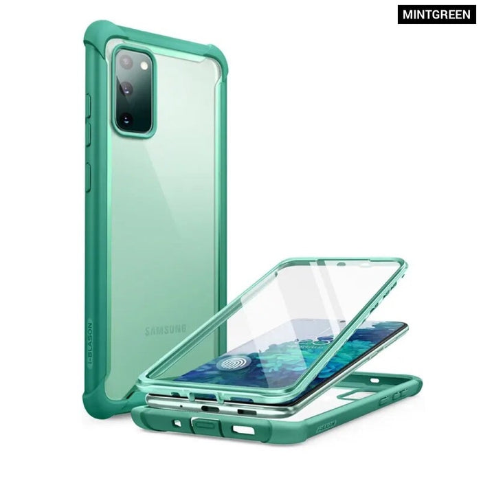 Full-Body Rugged Clear Bumper Case With Built-in Screen Protector For Samsung Galaxy S20 FE 5G