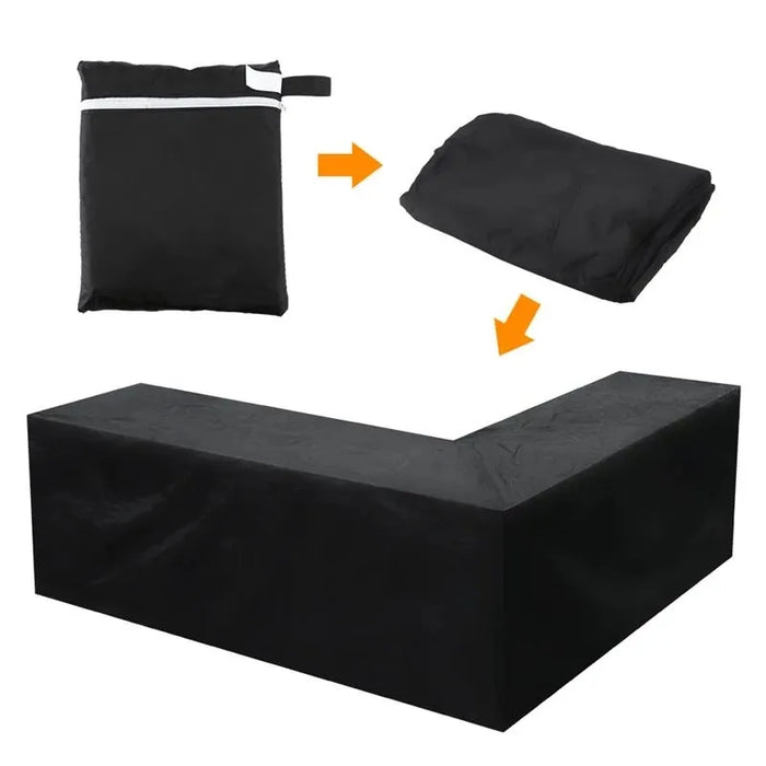 Waterproof Corner Sofa L Shape Cover Rattan Patio Garden Furniture Protective Cover All-Purpose Outdoor Dust Covers 12 SIZES