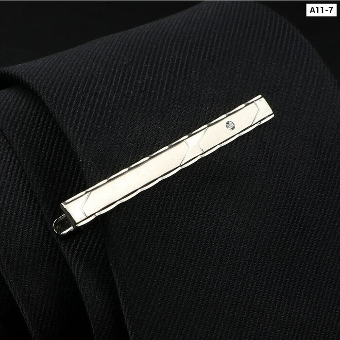 Stainless Steel Tie Clip Elegant Wedding Accessory