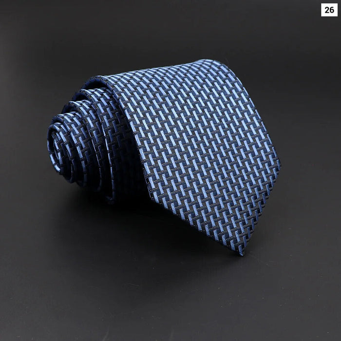 Mens Jacquard Striped Tie For Business Weddings And Daily Wear