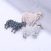 2 Colour Pearl Sheep Brooch Fun Animal Party Pin