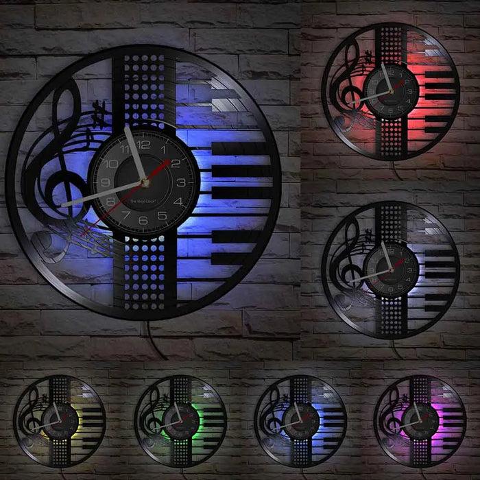 Musical Instrument Vinyl Wall Clock