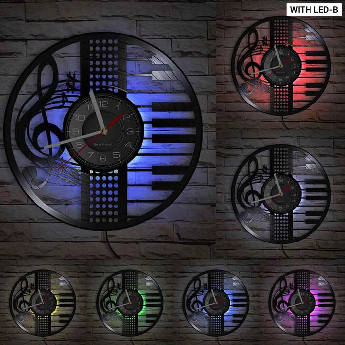 Musical Instrument Vinyl Wall Clock