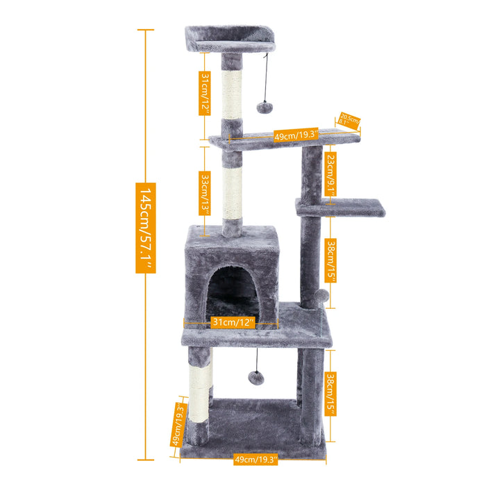 Multi Level Cat Tree Condo Toys Nest