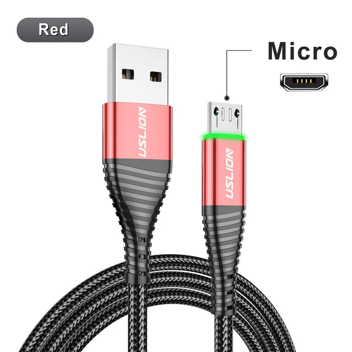 3A Fast Charging Micro Usb Cable For Samsung Xiaomi Android