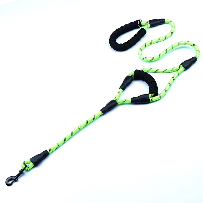 Heavy Duty Dog Leash 2 Padded Handles Reflective Durable