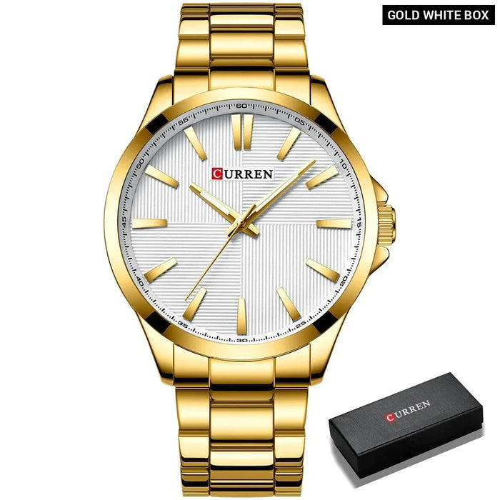 Stainless Steel Waterproof Quartz Wristwatch For Men