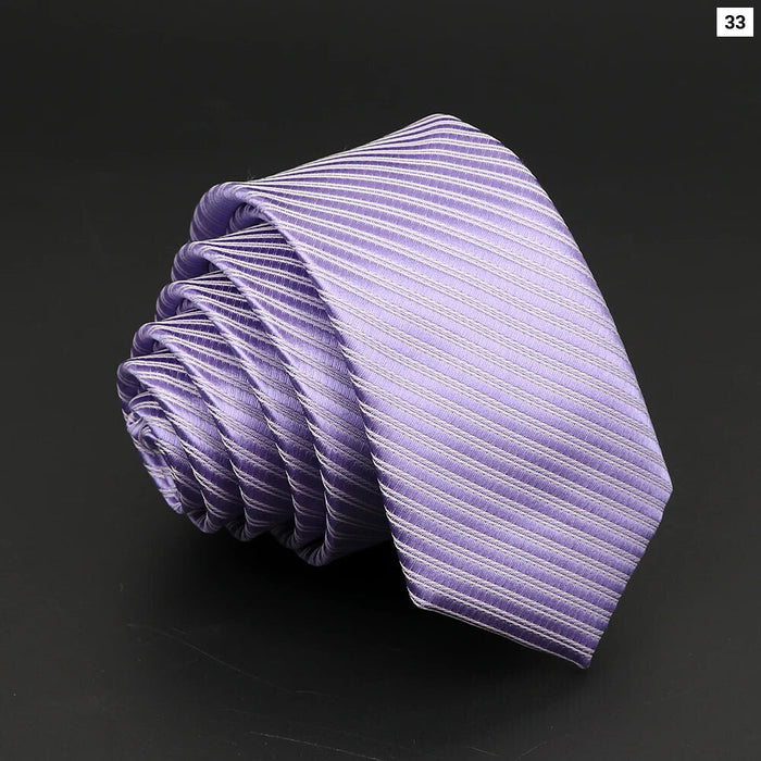 Classic Striped Neck Tie Business And Wedding Accessory