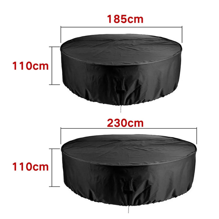 180*95 Round Cover Round Outdoor Garden Furniture Cover Waterproof Oxford Protective Furniture Rain And Snow Dust Cover