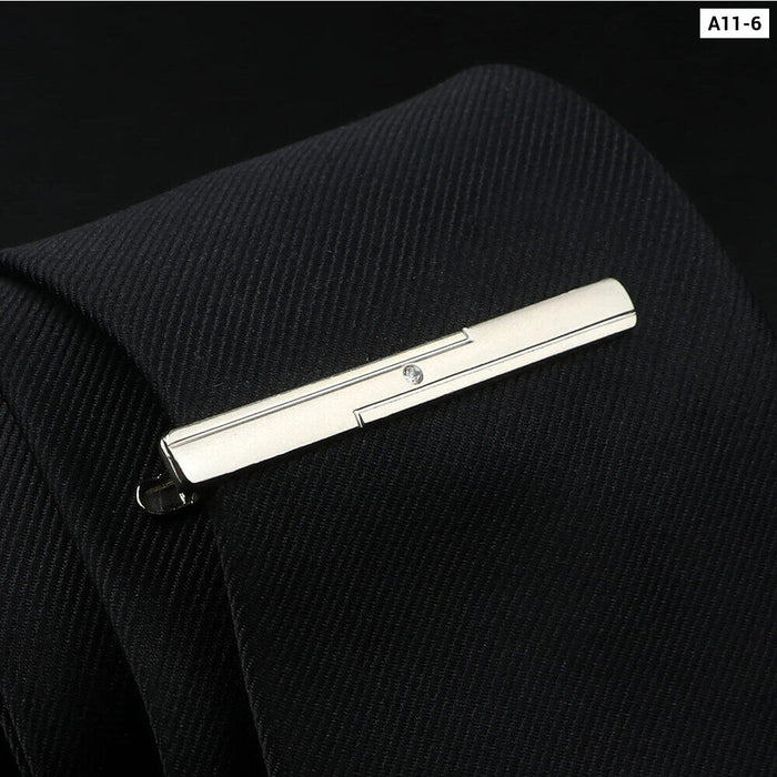 Stainless Steel Tie Clip Elegant Wedding Accessory