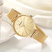 Simple Elegant Stainless Steel Quartz Wristwatches