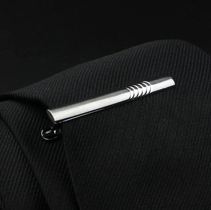 Stainless Steel Tie Clip Elegant Wedding Accessory