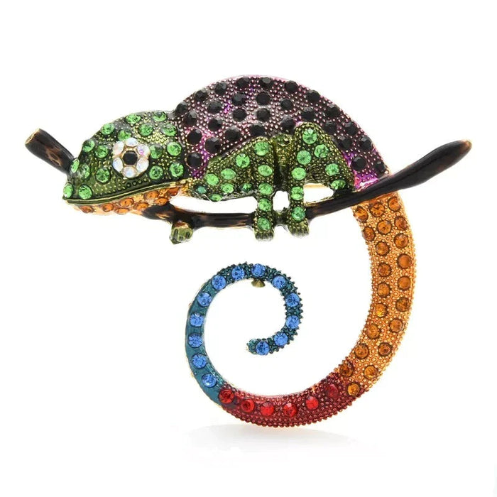 Chameleon Lizard Brooch Pin Fashion Jewelry Gift