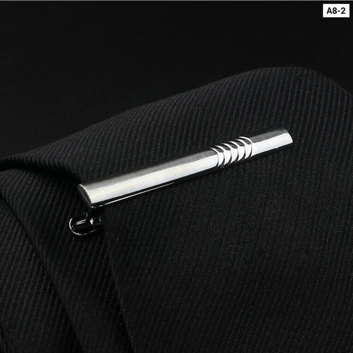 Stainless Steel Tie Clip Elegant Wedding Accessory