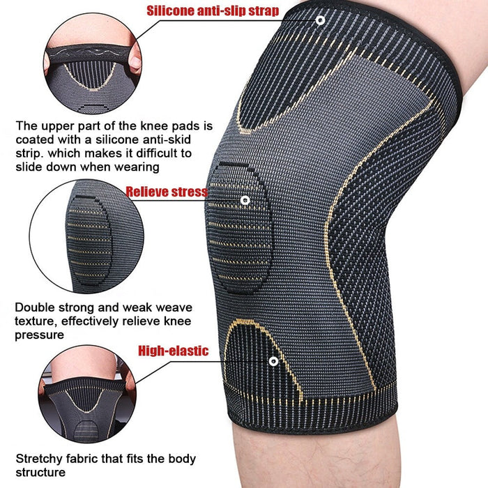 1Piece Sports Elastic Knee Brace Compression Leg Sleeve For Cycling Running Hiking