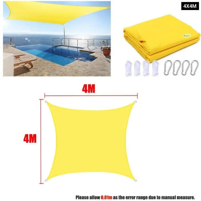 Waterproof Sun Shade Sail Square Rectangle Triangle Garden Terrace Canopy Swim Shade Yard Awnings