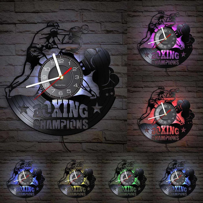 Boxing Champions Vinyl Clock