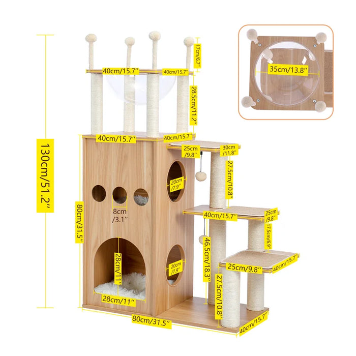 Multi Level Cat Tree Perches Scratching Post