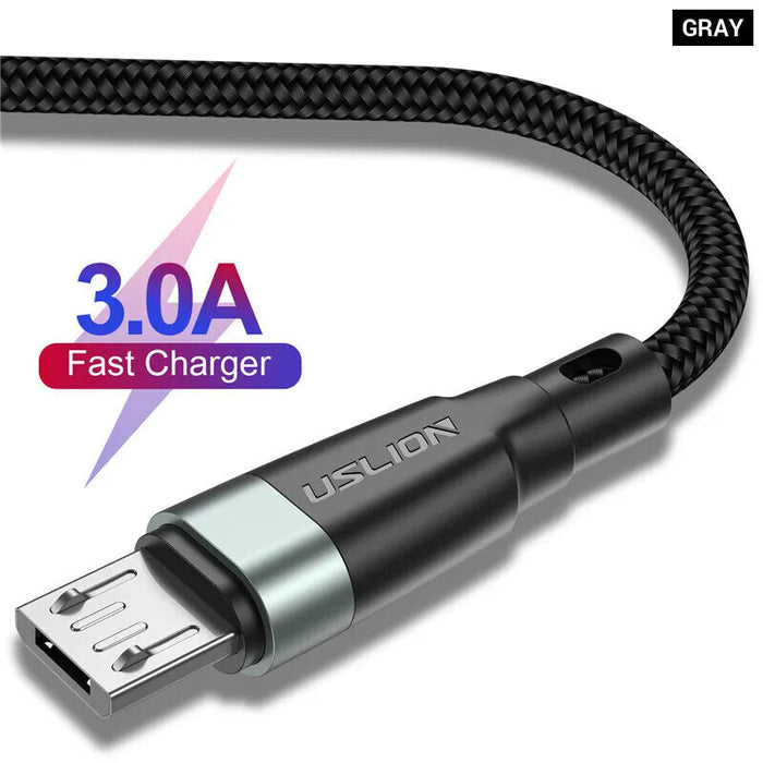 3A Fast Charging Micro Usb Cable For Samsung Xiaomi Redmi Note 4 5